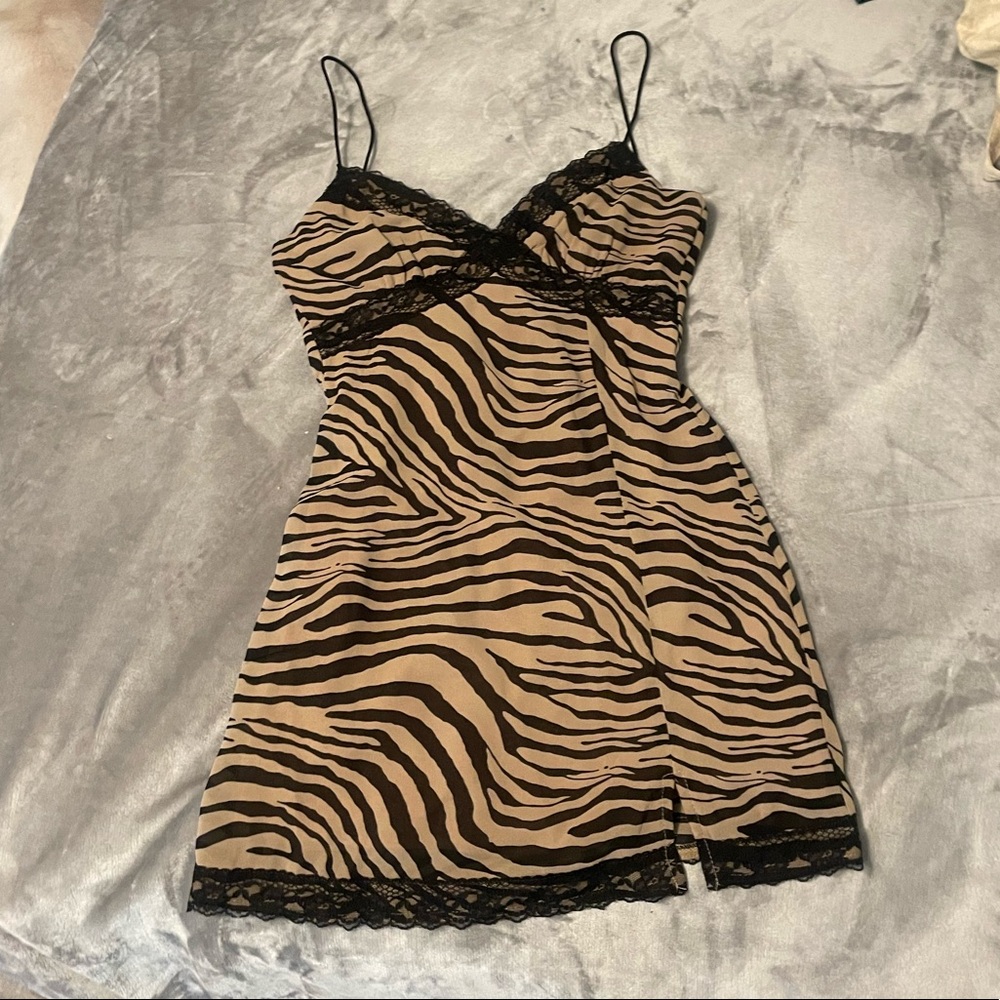 princess polly zebra print lace dress